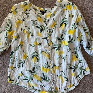 Torrid Harper lemon blouse top